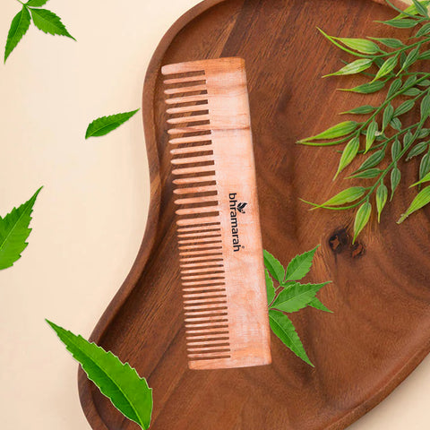 Neem Wood Comb (Detangle comb for hair growth)