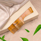Bhramarah Neem wood comb (Detangle comb for hair growth with handle)