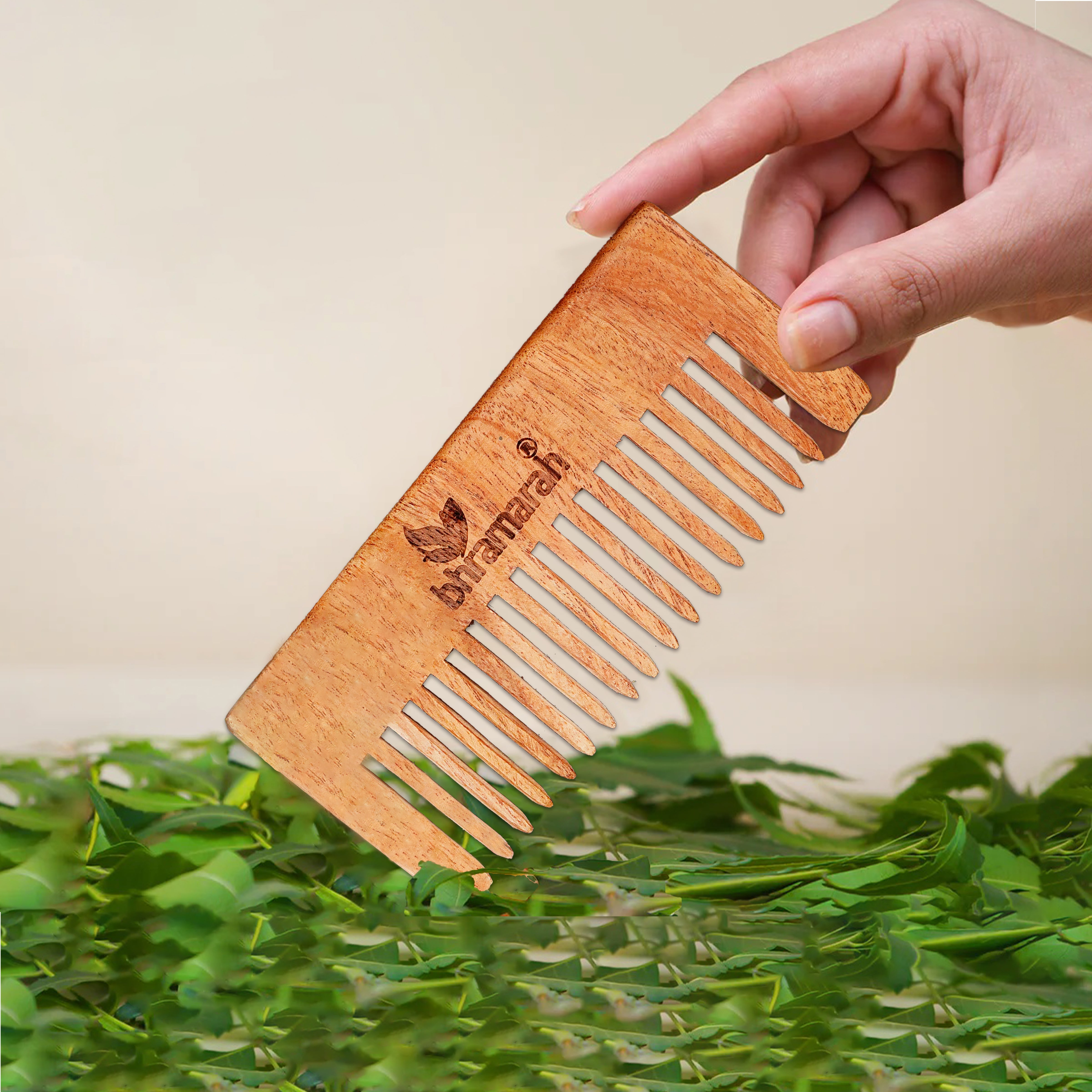Neem Comb Bhramarah Neem wood shampoo comb