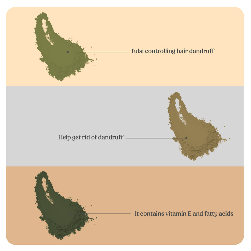 NATURAL ANTI DANDRUFF COMBO-#04 (Neem, Amla, Tulsi Powders)