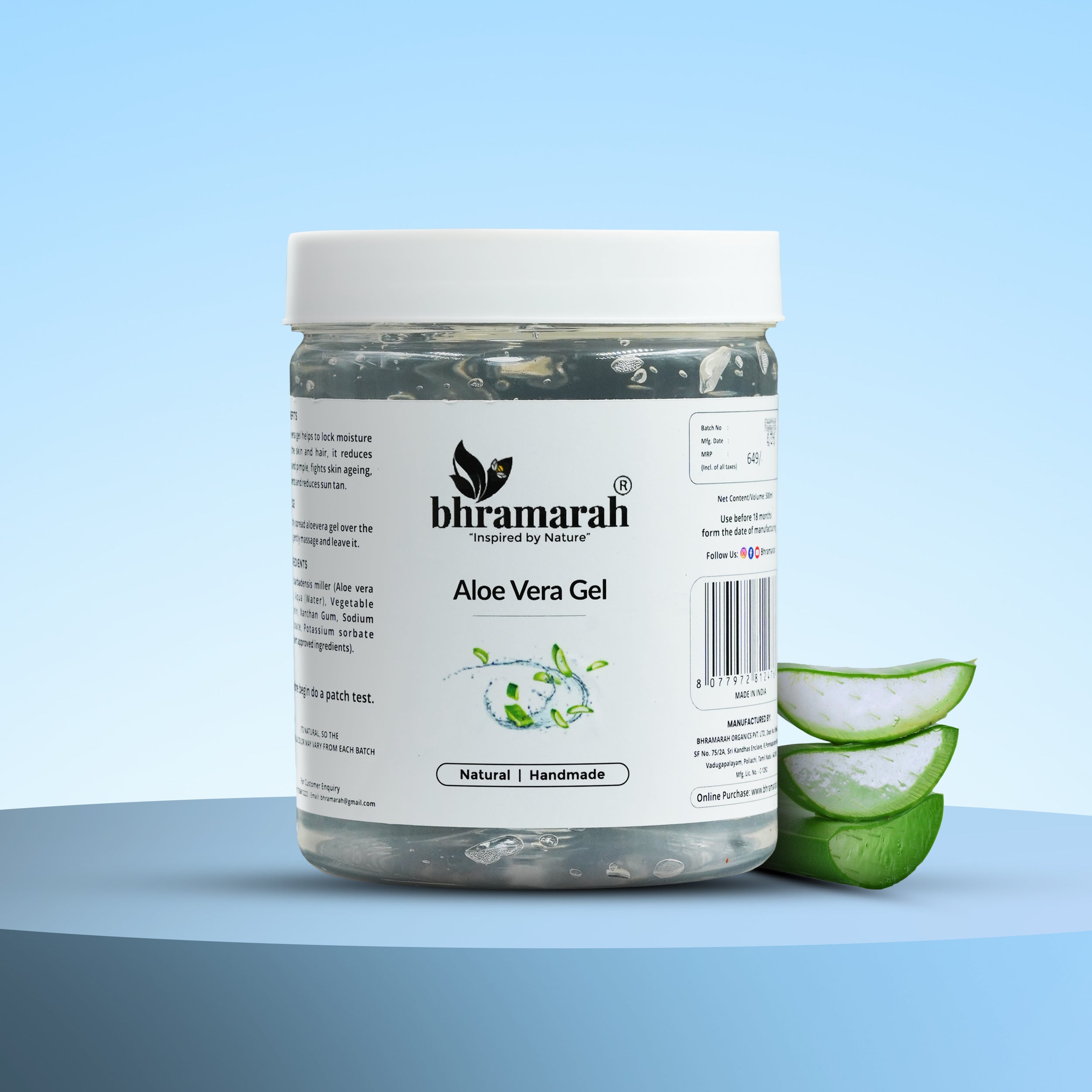 Bhramarah Aloevera Gel (500ml)